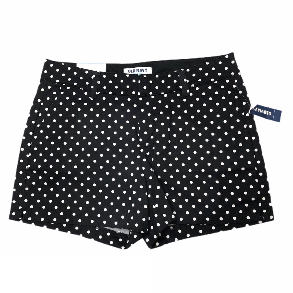 NWT Old Navy Black/White Polka Dot Stretch Shorts
